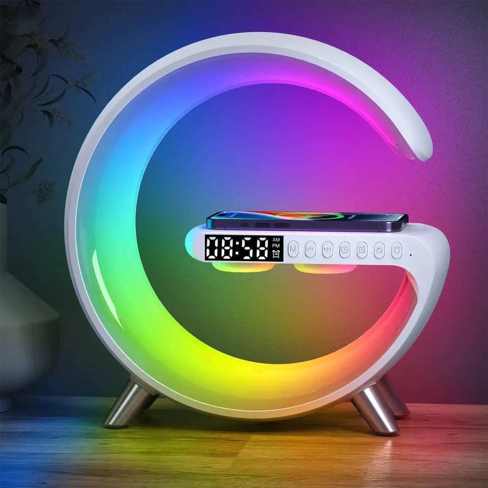 G Lamp Speaker With Digital Clock.