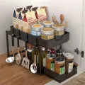 Kitchen Storage Holder Sliding Seasoning Shelf Home Accessories.